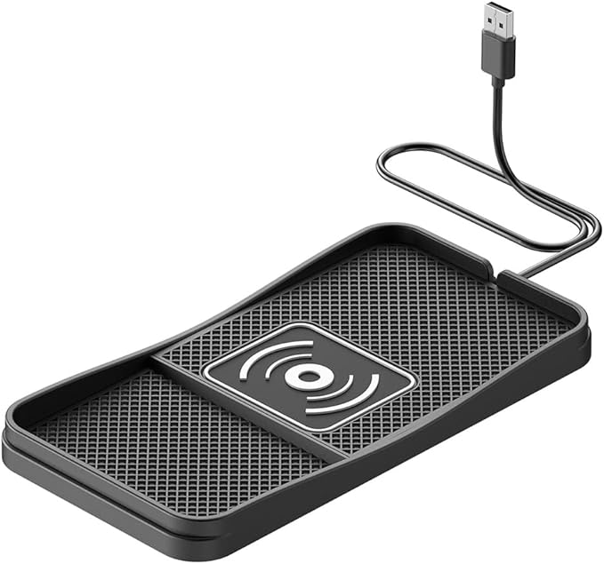 Car Wireless Charger Pad for Lexus UX 2019-2025, Type-C/USB 20W Fast Wireless Car Charger Pad Non-Slip Cordless Charging Mat,B-30cm Cable USB Plug