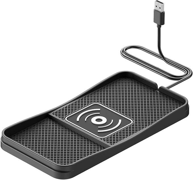 Car Wireless Charger Pad for Hyundai Venue 2020-2026, Fast Car Wireless Charging Pad for Car Center Console, Non Slip Charging Mat,1M-USB