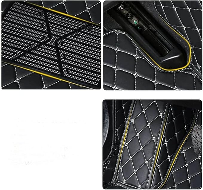 Car Floor Mats Automotive Floor Mats Vehicle Specific All Weather Protection Custom Compatible with Most of 98% Cars SUVs (Beige and Brown)