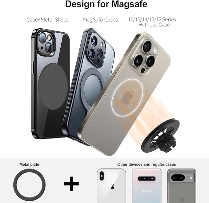 Mazda CX-5 Phone Mount for MagSafe, Exclusive Fit for Mazda CX-5 2017-2025, Fit for MagSafe iPhone 17/16/15/14/13/12/Mini Series, Super-Strong Magnet for Air Vent Mazda CX-5 Accessories Holder