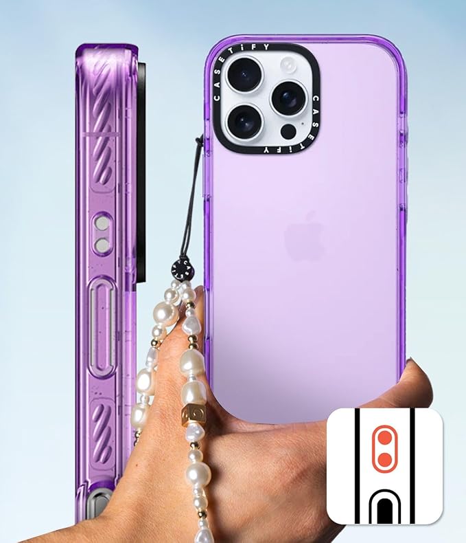 CASETiFY Impact iPhone 15 Pro Case [4X Military Grade Drop Tested / 8.2ft Drop Protection/Compatible with Magsafe] - AF Dream FLWRS - Clear Black
