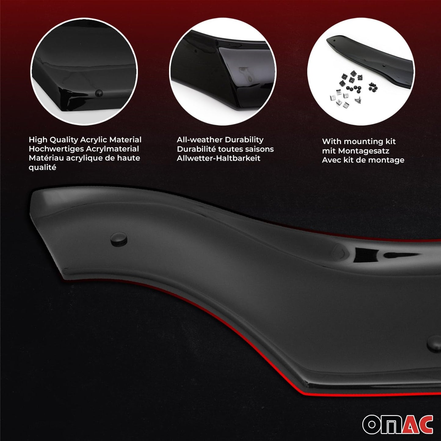OMAC Front Bug Shield Hood Deflector Bonnet Guard for Nissan Juke 2011-2017