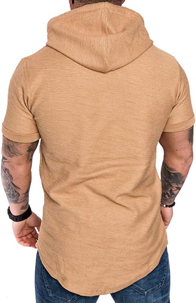 Lexiart Mens Fashion Athletic Hoodies Sport Sweatshirt Solid Color Fleece Pullover