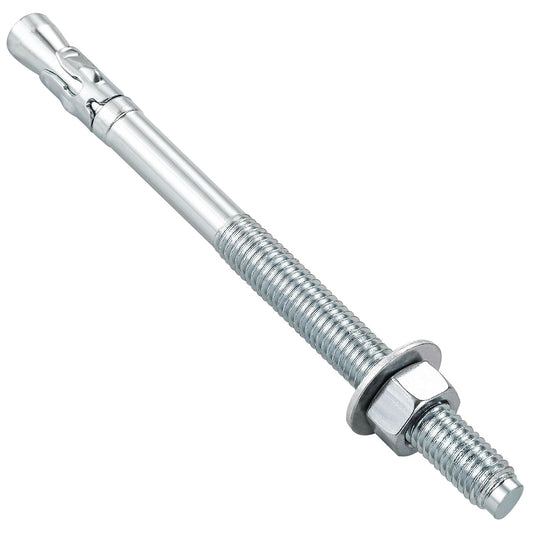 1/2x8 10Pcs Inch Standard Fasteners for Heavy-Duty Zinc Wedge Anchors for Cement and Concrete