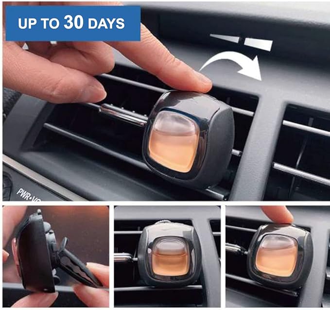 Car Air Fresheners Vent Clips, Essential Odor Eliminator, Perfect Scented Accessories, Long Lasting Fragrance up to 30 Days, 0.07 FL.OZ (New Car, 2 Packs)