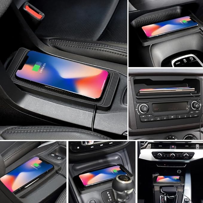 Wireless Charging Pad for Car for Lexus GX460 GX470 LC500, 15W Fast Wireless Charger Mat Non-Slip Silicone Car Center Console Phone Charging Pad,A/15W-Type-c