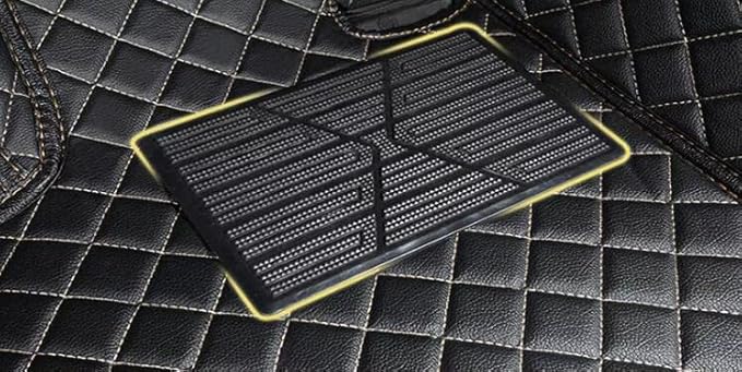 Custom Floor Mats for Cars fit 95% Sedan SUV Sports Car Full Coverage All Weather Men Women Pads Protection Non-Slip Leather Floor Liners (Black with Blue Stitching)