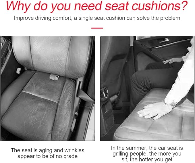3PCS Set Car Seat Cushion for Front and Back Seat, 3D Soft Linen Breathable Auto Seat Cover, Comfort Non-Slip Rubber Bottom, Car Accessories (Coffee/3PCS)