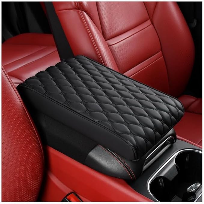 Auto Armrest Cushion Pads for Audi A6(2018-2023) Accessories Car Centre Console Armrest Pad Durable Material and Easy to Clean-is Waterproof and Anti-Scratch