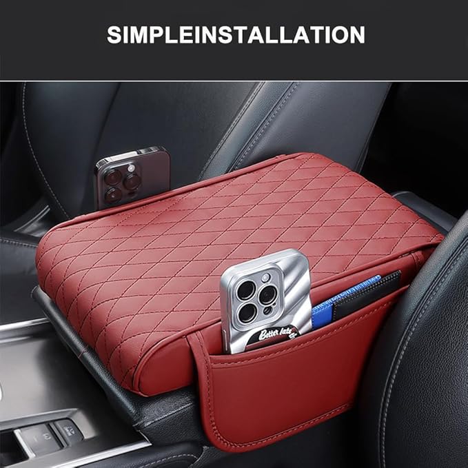 Car Armrest Pad for Mazda CX-3 CX-5 CX-30 CX3 CX30 CX5 2015-2020 2021 2022 2023 Leather Armrest Box Mat Center Console Cushion Pad Universal Armrest Seat Box Cover Protector,Brown, normal