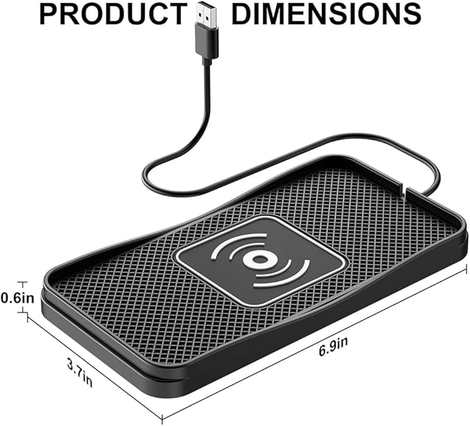 Wireless Car Charger Pad for Mercedes Benz GLB 180 180d 200 200d 220d 250, Type-C/USB 20W Car Wireless Charger Non-Slip Phone Charging Pad Car Accessories,B 30cm Cable USB Plug