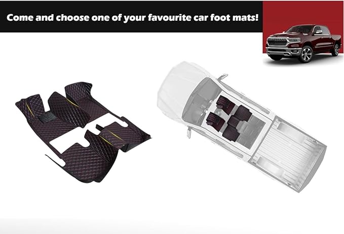 Yaruicar Custom Personalized Floor Mats for Cars Luxury Full Coverage All Car Floor Mats Anti-Slip Leather Car Mat Set Trucks & SUVs Trucks Automotive Floor Mats Liners (Coffer)