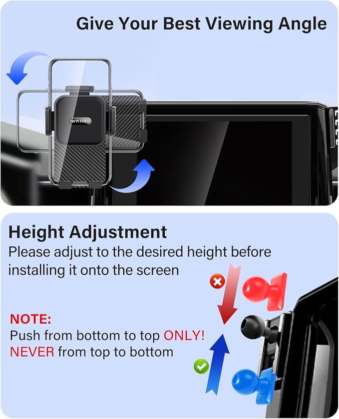 SKYLOTEC Car Phone Holder for Land Rover Defender 2023 2024 2025 Accessories 11.4-Inch Screen Fixed Clip, Automobile Cradles Phone Mount, Cell Phone Base Not Block Air Vent