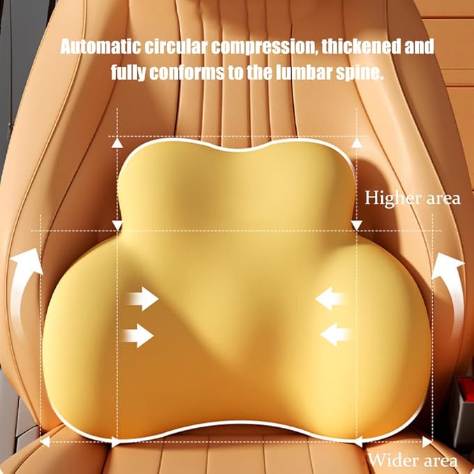 Car Lumbar Support Pillow for Chevrolet GMC Silverado/Sierra 1500 2014-2016 2017 2018 Memory Foam Back Support Cushion Breathable Car Seat Lumbar Pad Accessories,Grey