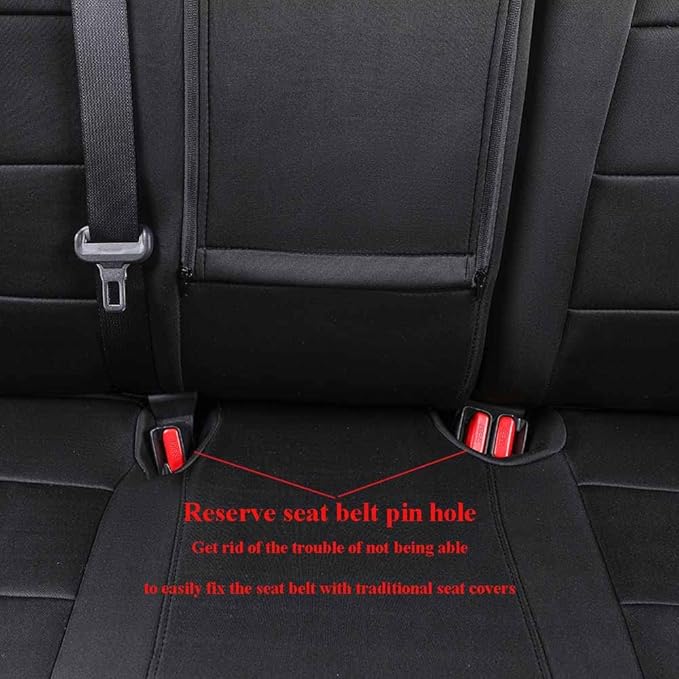 EKR Rav4 Seat Covers Custom Fit for Toyota Rav4 (Hybrid) SE/XSE & (PHEV) GR Sport 2026,Car Seat Cover Full Set for SUV,Water-Resistant, Non-Slip, Easy Clean,Neoprene(Black)