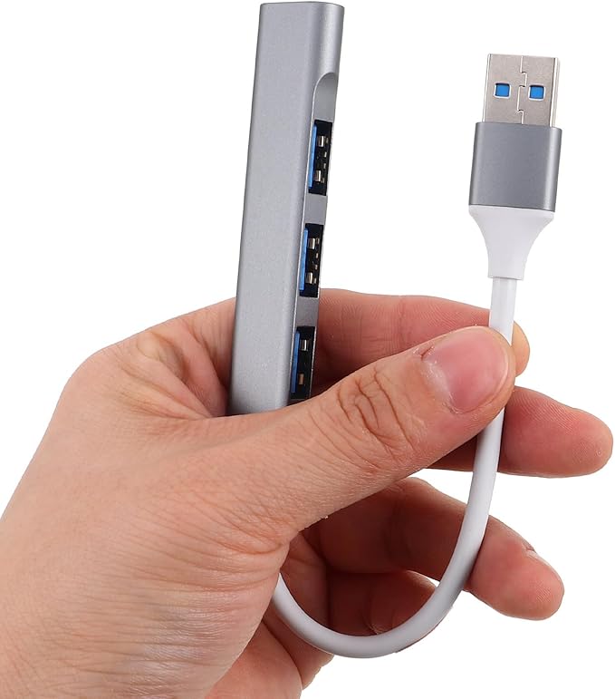 ABOOFAN USB Multiport Hub for Laptop and Desktop Space Gray USB Port Expander with Cable and Packaging Box for Travel and Gaming Accessories