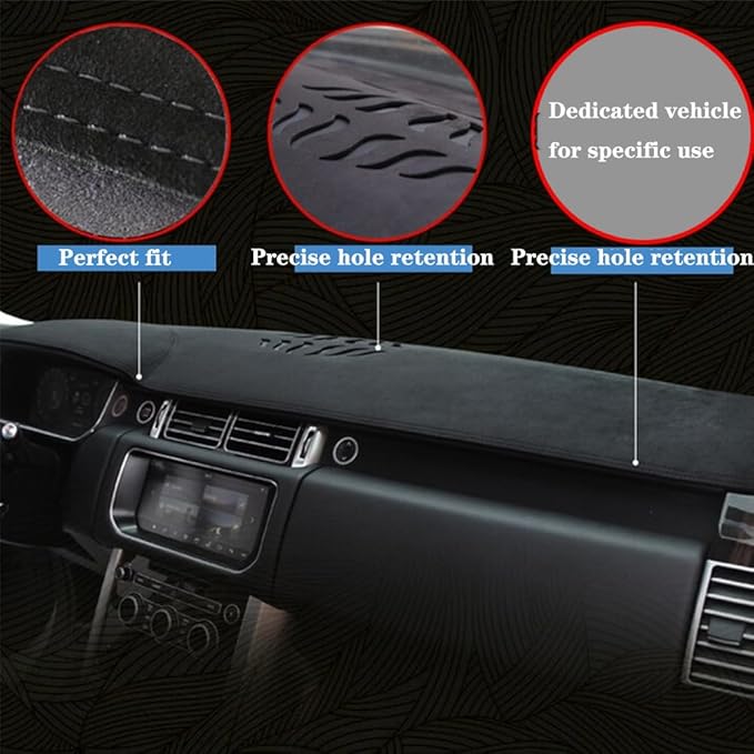 Dashboard Covers for Wrangler JL 2018-2022,Premium Microfiber Suede Fabric Anti-Glare & Non-Slip Dash Pad,Custom Fit,Microfiber Suede
