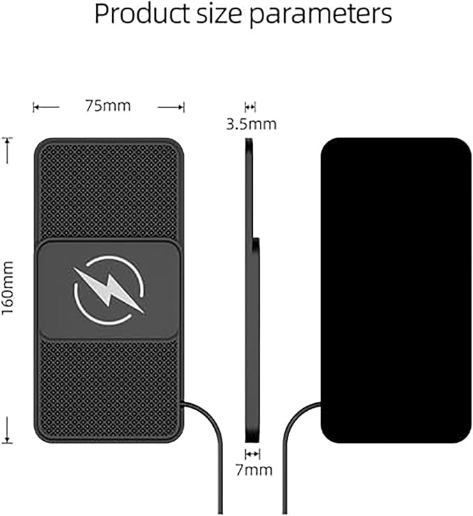 Wireless Car Charger Pad for Hyundai IONIQ 5,20W Fast Wireless Phone Charger Cell Phone Cordless Charging mat,Non-Slip Phone Charging,30cm Cable Type-C