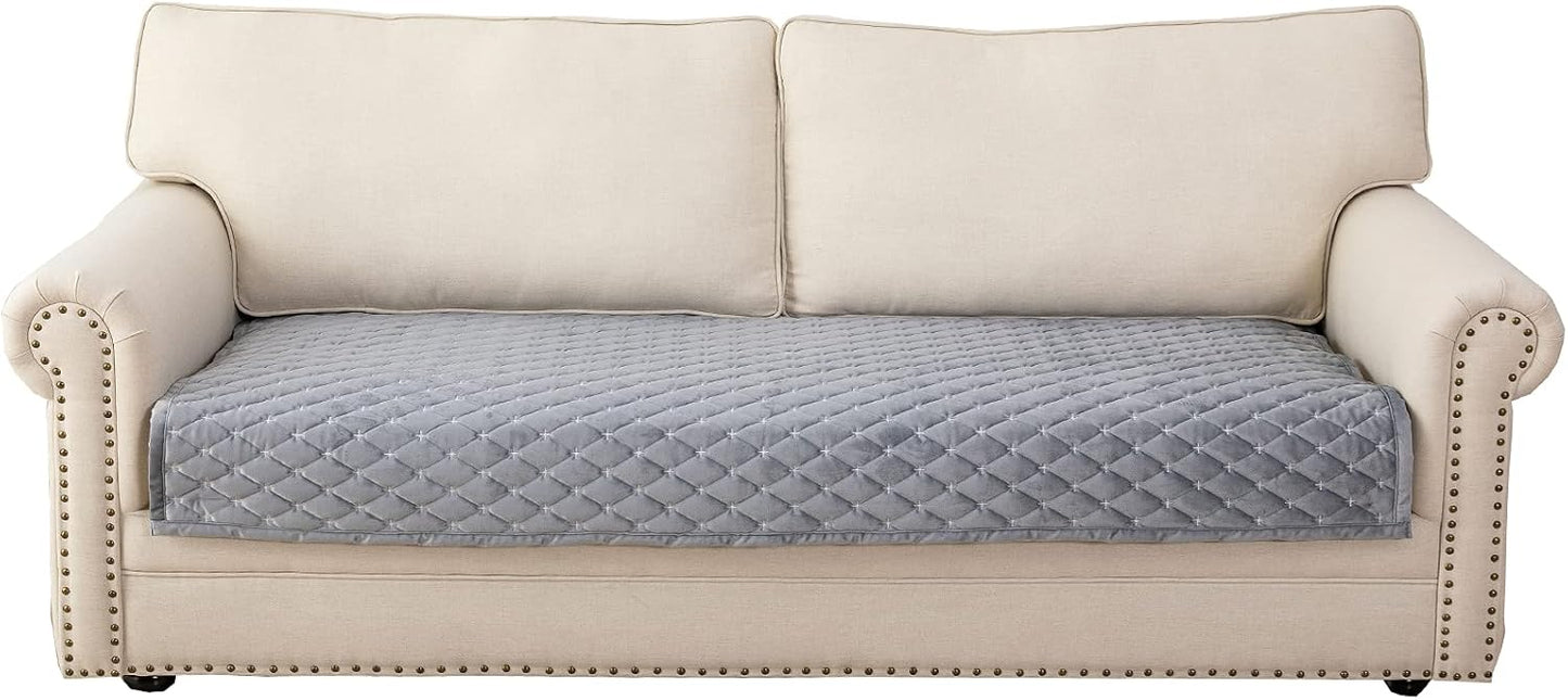 Eismodra Couch Cover,Sectional Couch Covers,Sofa Covers for 3 Cushion Couch,Anti-Slip Sofa Slipcovers for Dogs Cats Kids Loveseat Recliner L Shaped Armrest Backrest,Light Gray 36''x47''(Only 1 Piece)