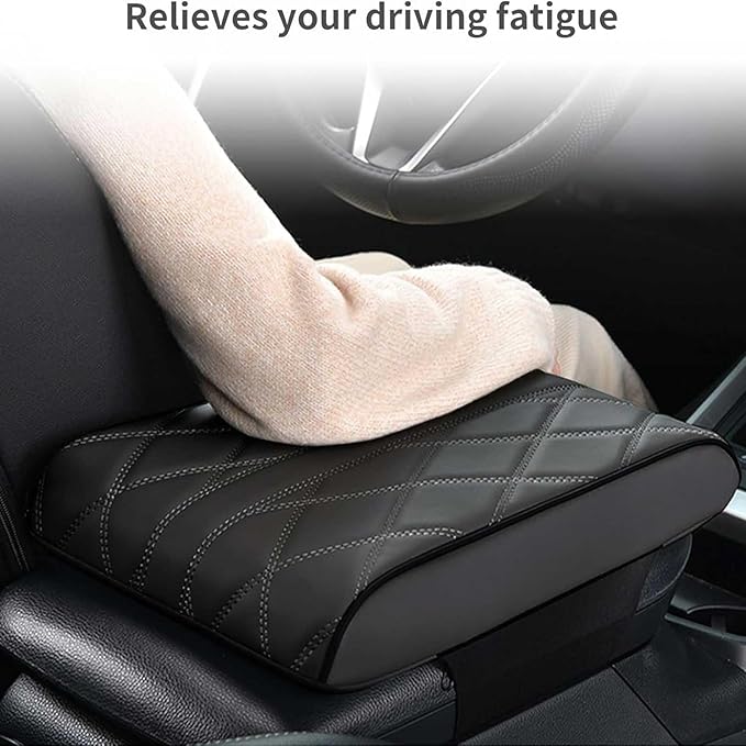 Car Armrest Cushion for Nissan Murano III (Z52) 2015-2017 2018 2020 2021 2022 2023, Car Armrest Pad Soft Leather Car Center Console Cover Car Interior Accessories,B-Brown