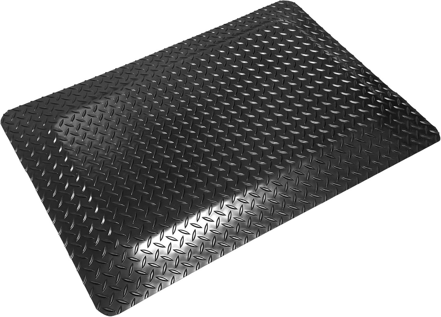 Rhino Mats, American Classic Diamond Anti-Fatigue Mats, Industrial Ergonomic Comfort Standing Mat for Work, Home, Garage, Office, Kitchen or Anywhere (Black 1" Thick, 3 FT. x 16 FT.)