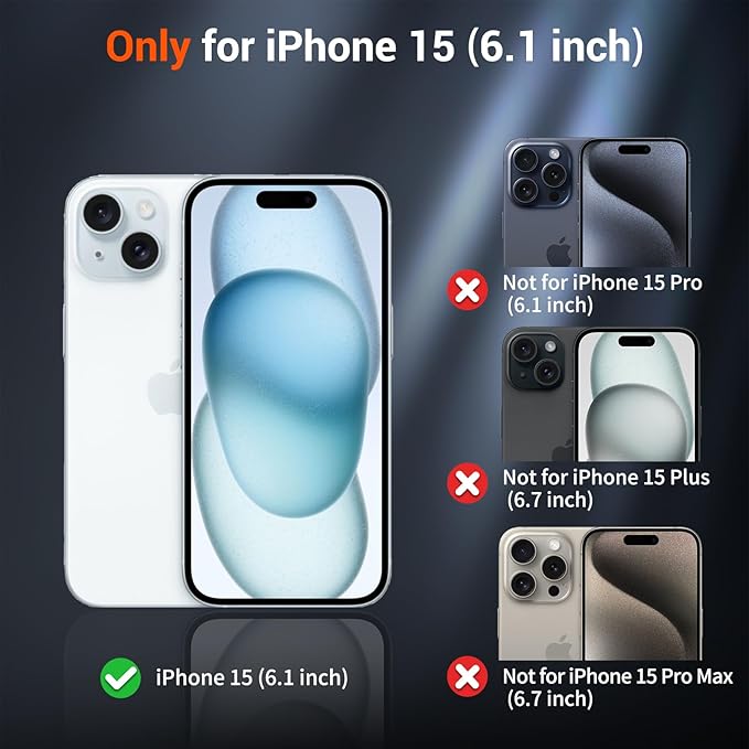 SUPFINE Magnetic for iPhone 15 Case with Screen Protector (Compatible with MagSafe) (Military Grade Drop Protection) Translucent Matte Shockproof Phone Cover,Light Pink