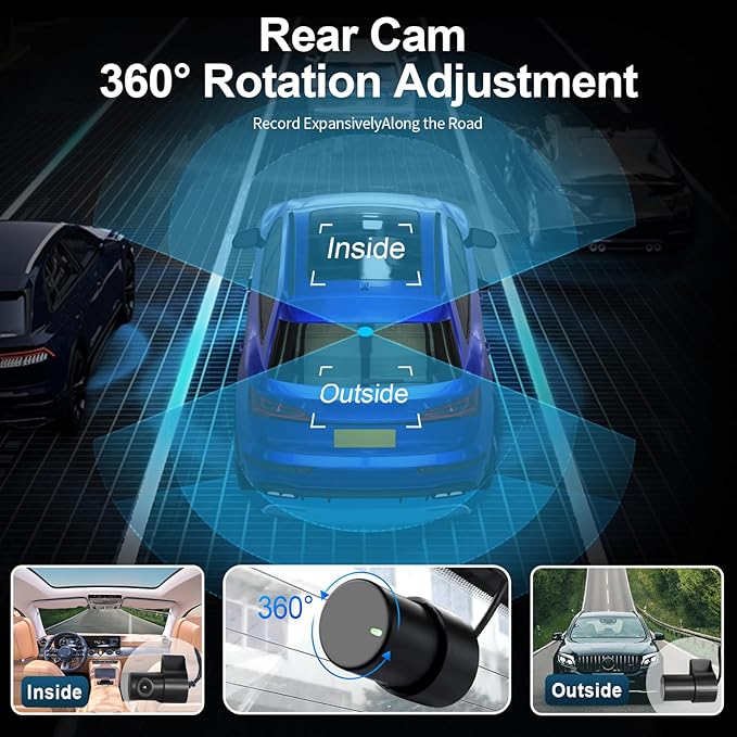 Mangoal Front 4K & Rear 1080p Dash Cam Custom fit for 11th Honda Civic 2022-2026(Gray), Si Type R Hatchback XL Sport SE EX_L Touring 1.5 2.0T, Integrated OEM Look, WiFi & App, 128GB Card