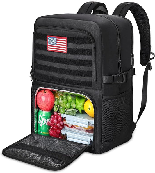 BERTASCHE Lunch Backpack, Work Backpack with Insulated Cooler Lunch Box 17.3 inch Laptop Backpack for Men Women, TSA Large Daypack for Commuter College Travel Picnic