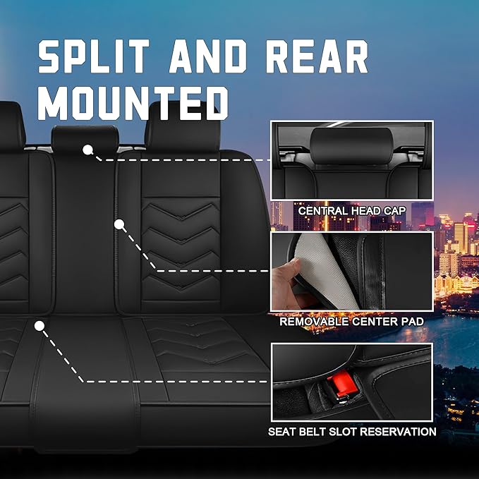 CTDS Car Seat Covers for Toyota Corolla 2000-2026, Stylish Sport Seat Cover, Premium Nappa Leather Car Seat Cover. Automobile Seat Covers Sets.(Standard 5 Seats/Pure Black)