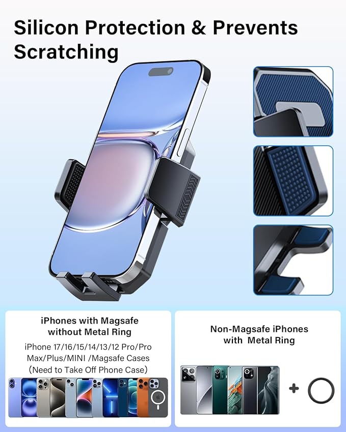PZK Car Phone Mount for Toyota C-HR CHR 2019 2020 2021 2022 LE/XLE/Limited/Nightshade Accessories 8-inch Screen 360° Rotation Smart Phone Cradles Auto Lock Phone Holder Hands Free Not Affect Vent