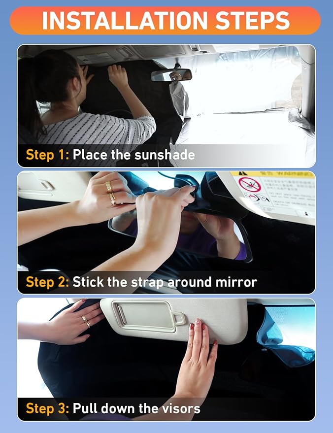 EcoNour Windshield Sunshade Compatible for Genesis GV60 2023-2024 2025 2026, Sun Visor for Front Windshield & Window Sun Shade Cover, UV Heat Blocker & Protector, Car Accessories