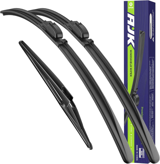 AJK Wiper Blades for Hyundai Elantra GT 2018 2019 2020, 2 Piece All Weather OEM Quality Automotive Replacement Windshield Wiper Blades for My Car