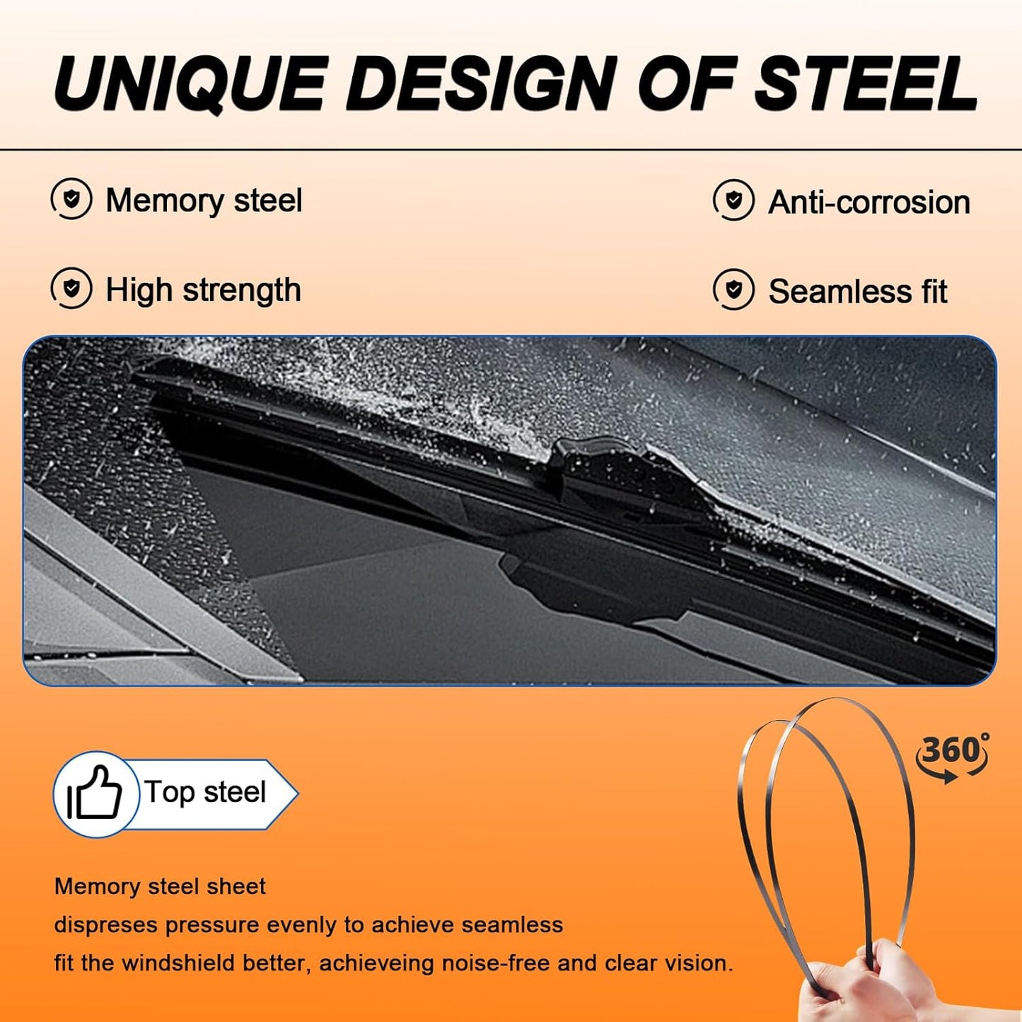 HULADAED® 24'' 21'' 13'' Windshield Wipers Replacement for Volkswagen Tiguan 2017-2007,Silicone Front Rear Wiper blades for MY Car-All Weather & Quiet(3 PACK)