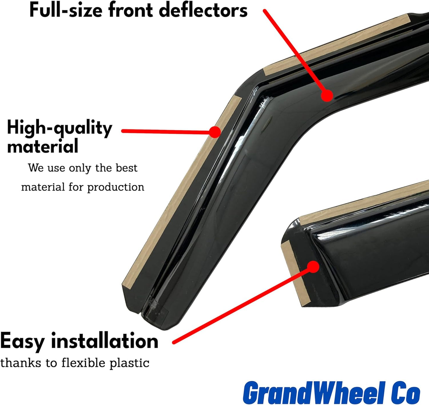 Window Deflectors Smoke Tinted In-Channel Side Window Vent Visor Deflectors Rain Guards Compatible with Buick Encore 2013-2022/Chevrolet (Chevy) Trax 2014-2022 - 4pcs. GW0187