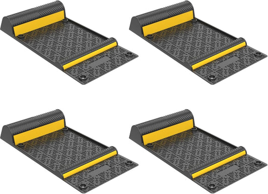 11''x21''/28cmx53cm Parking Guide Mats,Durable Self Adhesive Anti-Skid Wheel Stopper, Parking Assistance Accessories for Garage Vehicles (4 Pack)