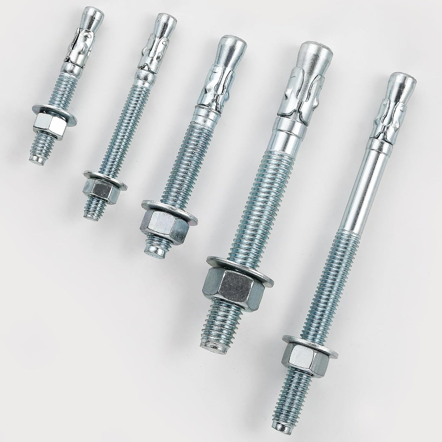 1/4x4" 100Pcs Inch Standard Fasteners for Heavy-Duty Zinc Wedge Anchors for Cement and Concrete
