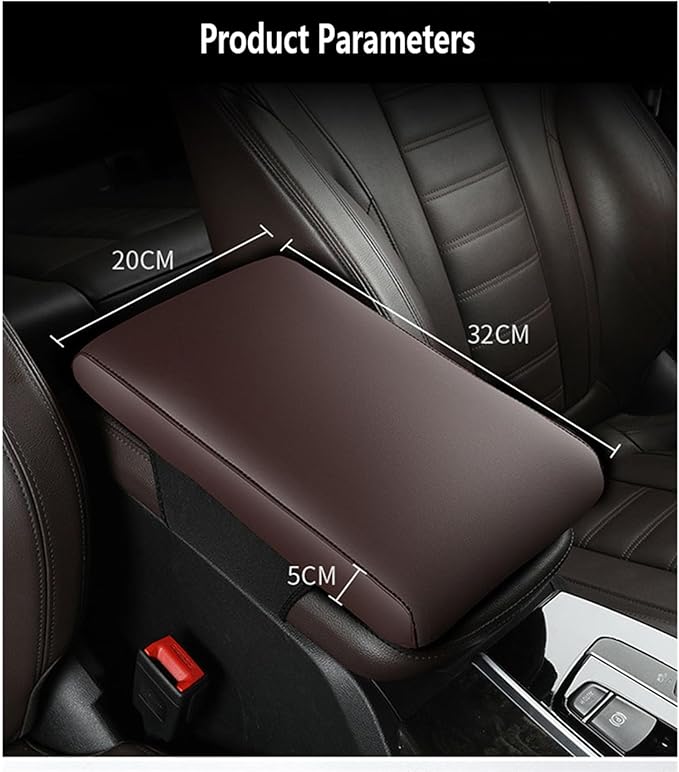 Car Armrest Cover Pad for Mazda CX-30 2020–2025 Premium Leather Center Console Armrest Cushion Pad Anti-Scratch Waterproof Auto Interior Accessories White Style
