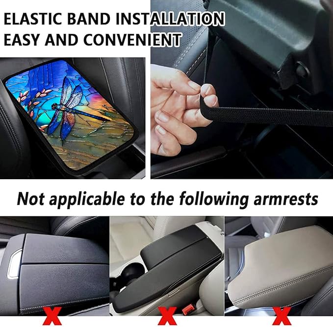 Daisy Vehicle Center Console Armrest Cover Pad,Daisy Car Accessories Soft Middle Console Cushion Pad,Auto Arm Rest Mat Decor Daisys Gifts for Women Men Dad for Most Vehicle SUV Truck