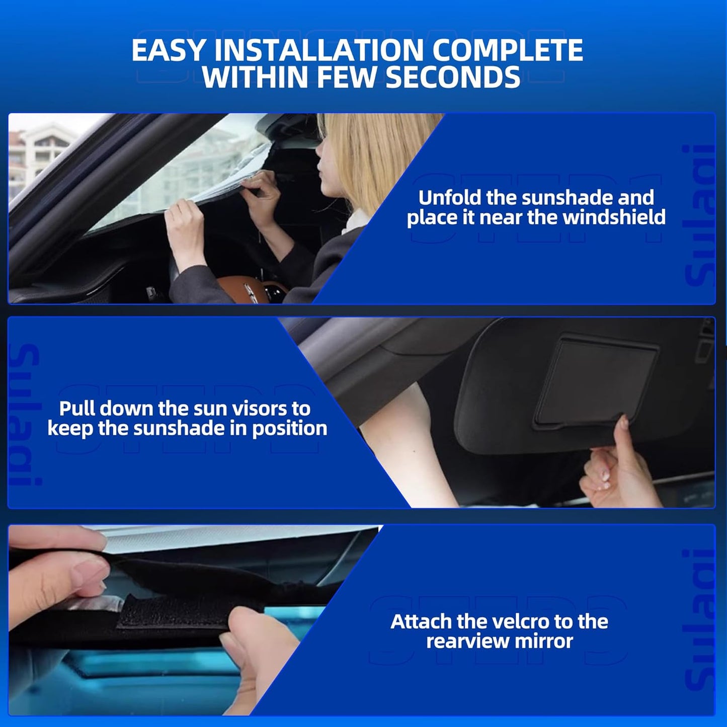 Windshield Sun Shade for Audi Q5 2009-2017 Foldable Sunshade Custom Fit Front Window Car Interior Accessories Protector Blocks UV Rays