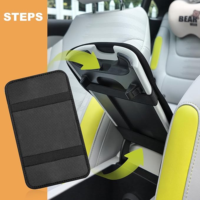 Car Armrest Box Pad,Cute Dinosaur Car Armrest Pad Car Armrest Cover Protector for Most Vehicle, SUV, Truck, Car