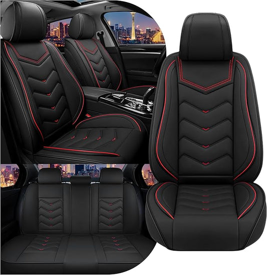 CTDS Car Seat Covers for Honda Accord 2000-2026, Stylish Sport Seat Cover, Premium Nappa Leather Car Seat Cover. Automobile Seat Covers Sets.(Standard 5 Seats/Black)