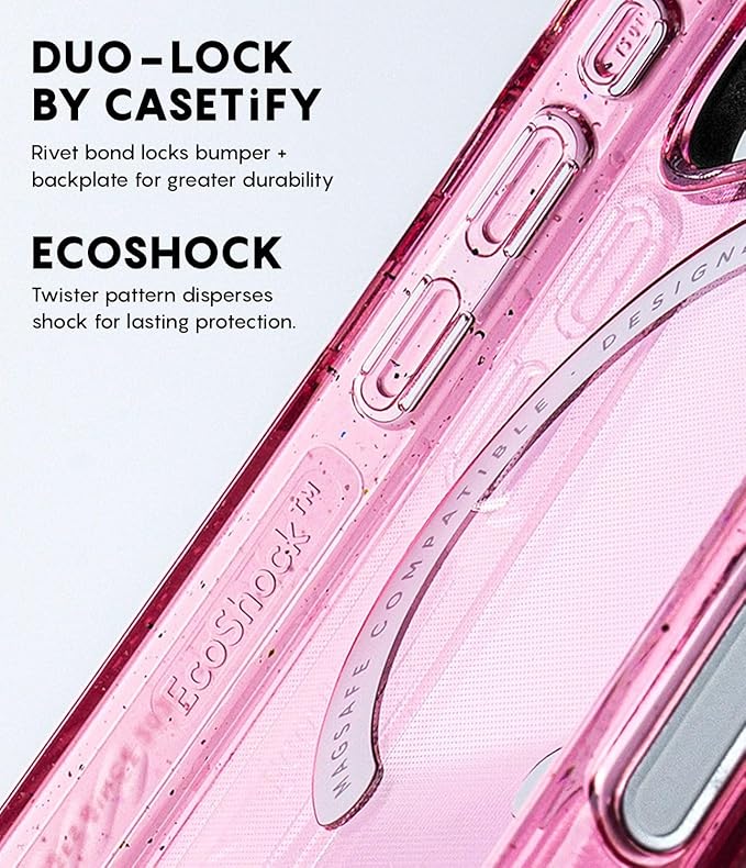 CASETiFY Impact iPhone 17 Pro Max Case [Slim/Compatible with Magsafe / 8.2 ft. 4X Military Grade Drop Protection] - Seashell - Clear Black
