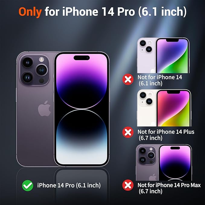 SUPFINE Magnetic for iPhone 14 Pro Case (Compatible with MagSafe) (Military Grade Drop Protection) Slim Translucent Matte Shockproof with Anti-Fingerprint Phone Case,Wine Red