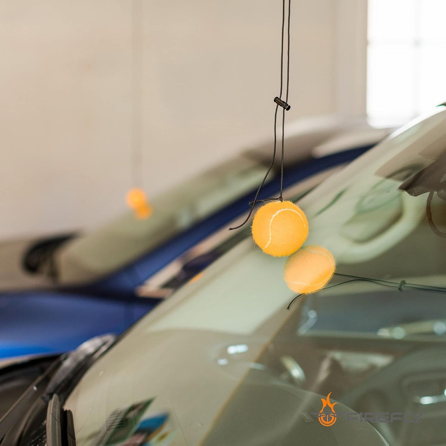 2-Pack Garage Parking Aid Tennis Ball on a String for Garage Parking Precision Parking Guide Garage Car Stop Indicator