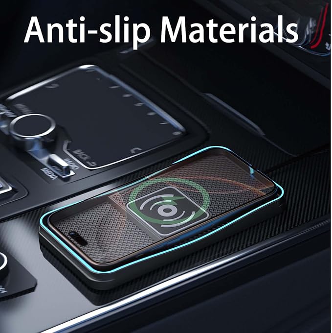 Car Wireless Charger Pad for Hyundai Azera 2006-2017, Fast Car Wireless Charging Pad for Car Center Console, Non Slip Charging Mat,1M-USB