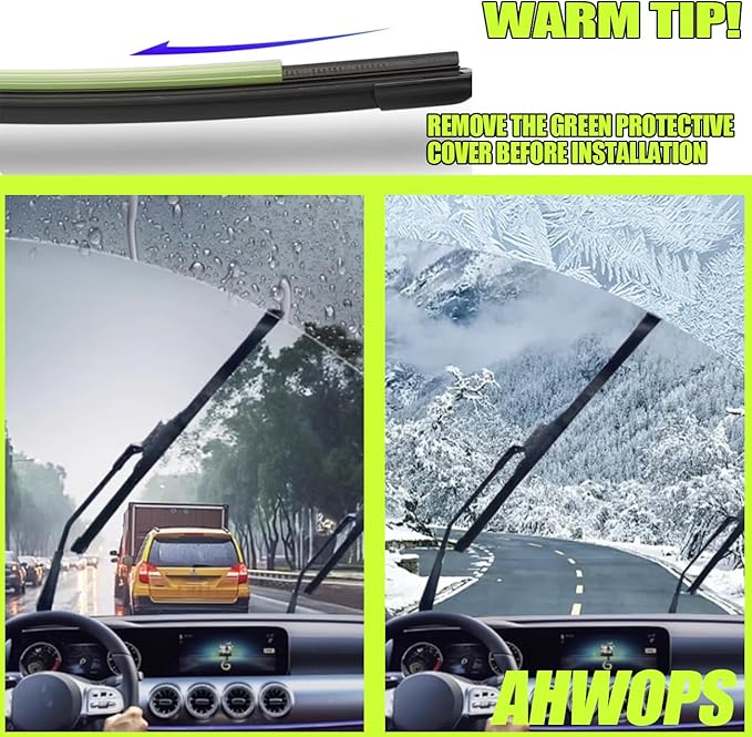 3 Wiper Front and Rear Wiper Blades for 2018-2023 GMC Terrain, OE Original Style (24″/18″ Front/12″ Rear) For My Car