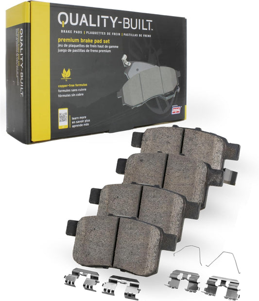 Premium Semi-Metallic Front Brake Pads (1001-0730M) Compatible with Chrysler 300M 2004-1999, Concorde 2004-1998, Intrepid 2004-1997, LHS 2001-1999, Dodge Intrepid 2004-1998