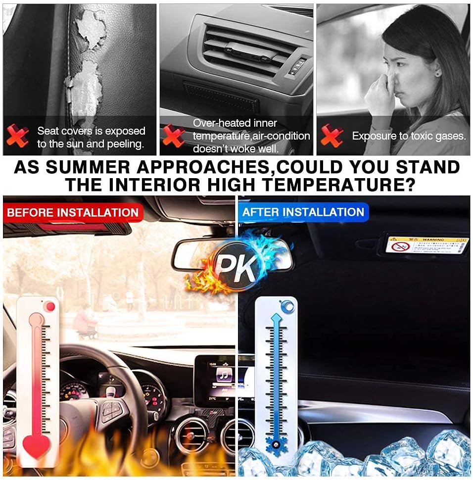 KUST Windshield Sun Shade for Toyota Prius C Accessories 2012-2019 Custom Fit Sunshade Foldable Sun Visor Protector Blocks UV Rays Keep Your Car Cooler