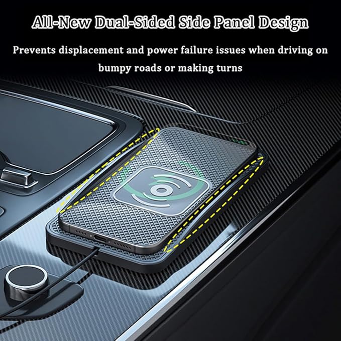 Wireless Car Charger Pad for Kia K5 2021-2026, Type-C/USB 20W Car Wireless Charger Non-Slip Phone Charging Pad Car Accessories,B 30cm Cable USB Plug