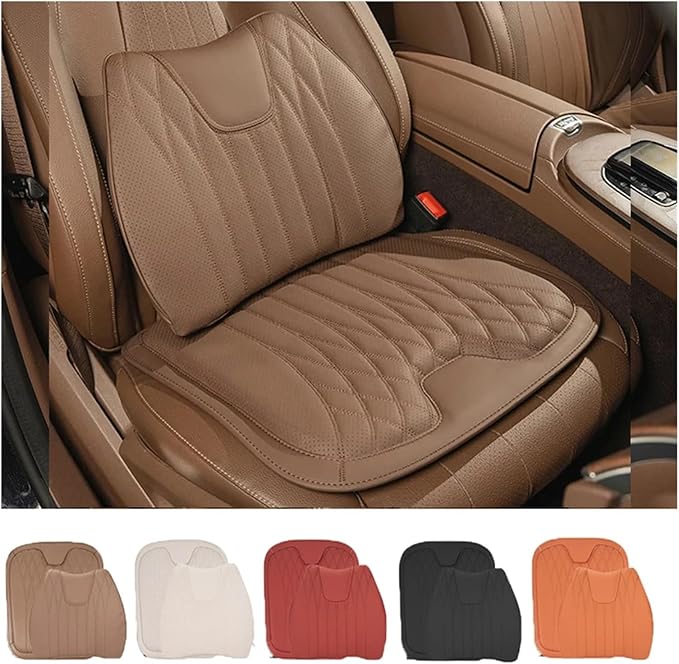 F Car Seat Cushion for BMW All Model I3 I4 I8 X1 X2 X3 X4 X5 X5M X6 X7 Z4 Car Lumbar Support Pillow Auto Seat Waist Back Cushion Y (Color : Orange A)